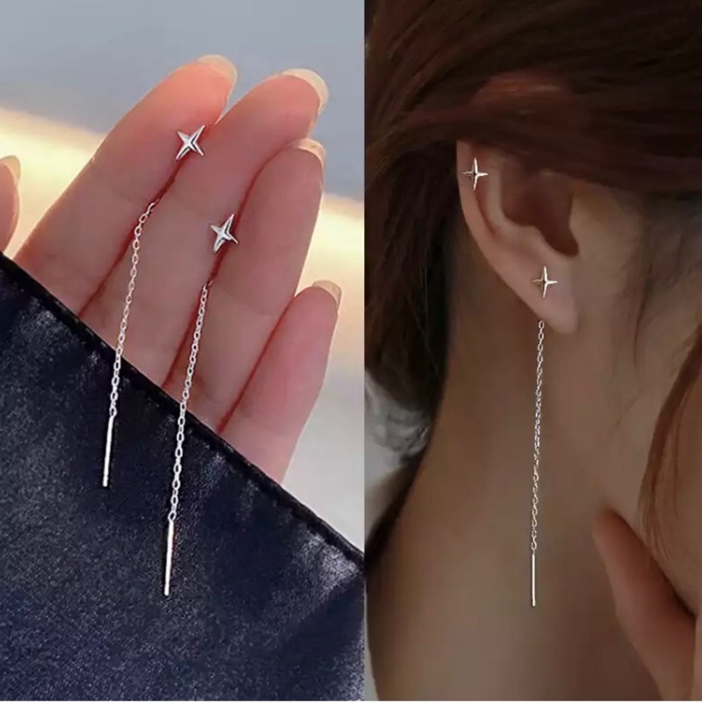 Pair of brand new dangle threader earrings